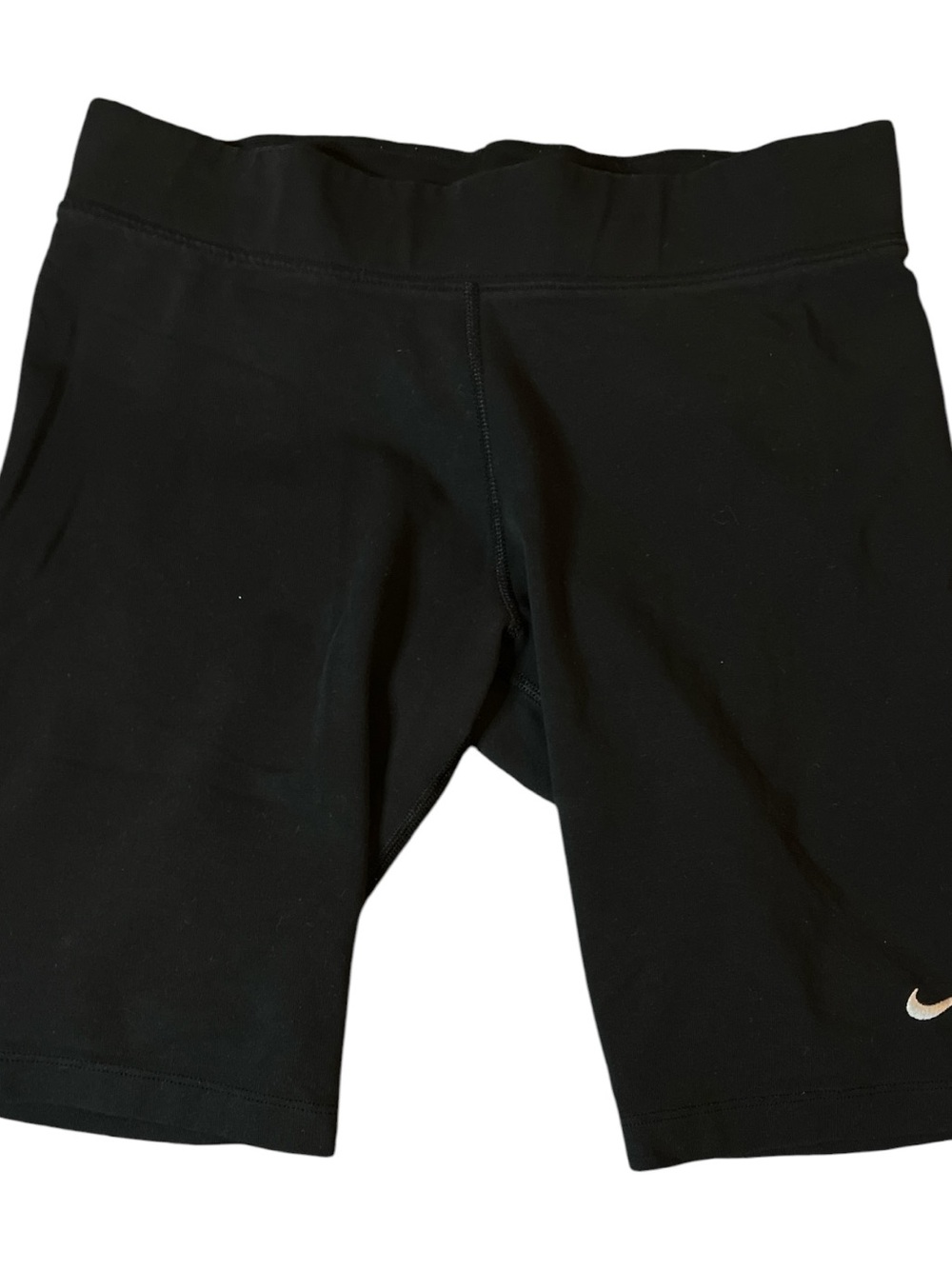 Nike 30x18 Womans Large Black Workout Bike Shorts with Subtle Logo